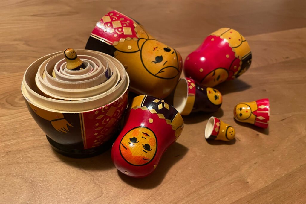 Photo of nested Matryoshka Dolls